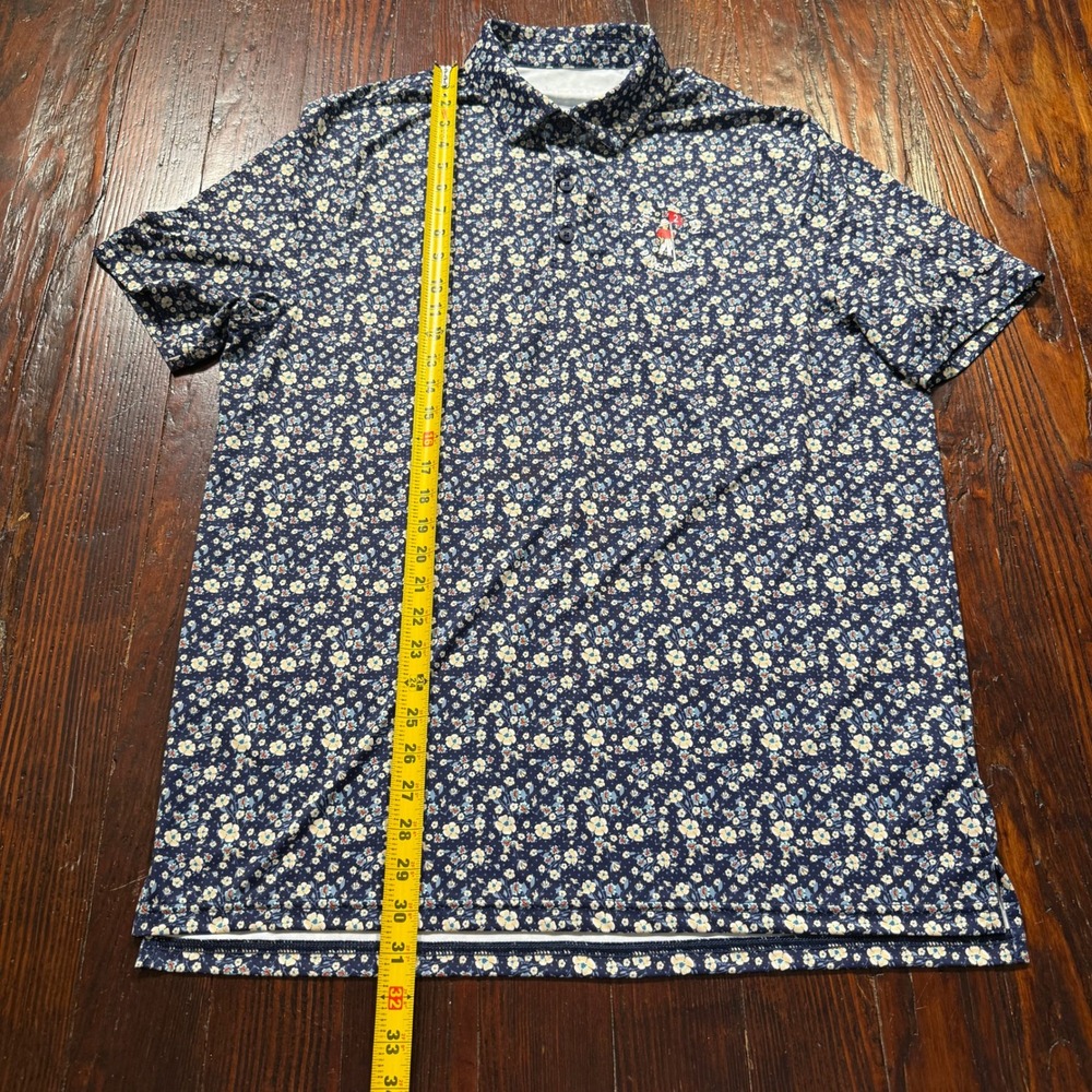 US Open Golf Polo Mens Large Navy Blue Floral 124th Pinehurst Performance Shirt - Picture 5 of 10